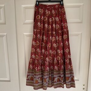 Mille Paola Floral Print Maxi Skirt